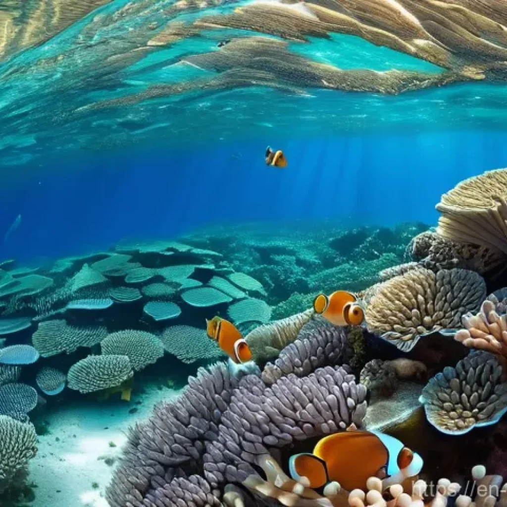 소말릴란드의 해양 생태계 - **Prompt:** "A breathtaking, hyper-realistic underwater photograph of a pristine coral garden in Som...