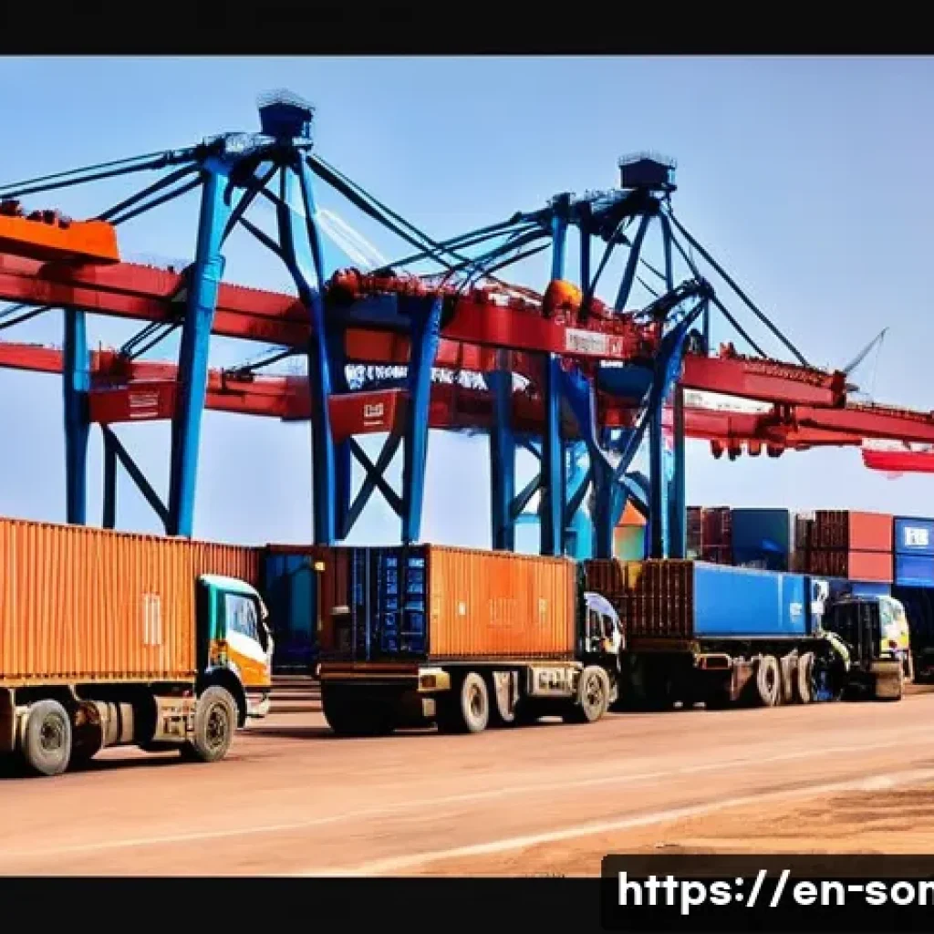 소말릴란드로 수출 가능한 상품 - **Prompt: "A panoramic, dynamic shot of the modernized Berbera Port in Somaliland at dawn, bustling ...