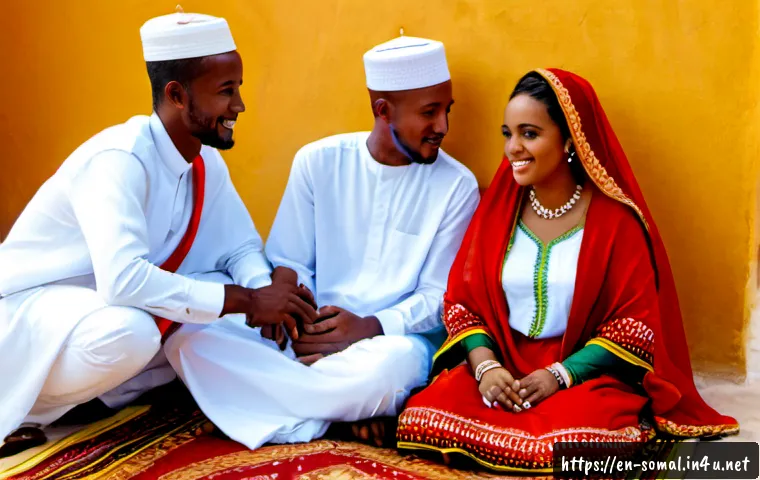 소말릴란드 결혼 풍습 - Photorealistic Somaliland wedding celebration in Hargeisa, elegantly dressed Somali bride in a modes...